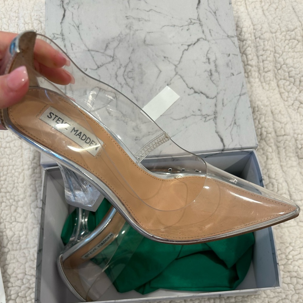 Steve Madden clear pumps
